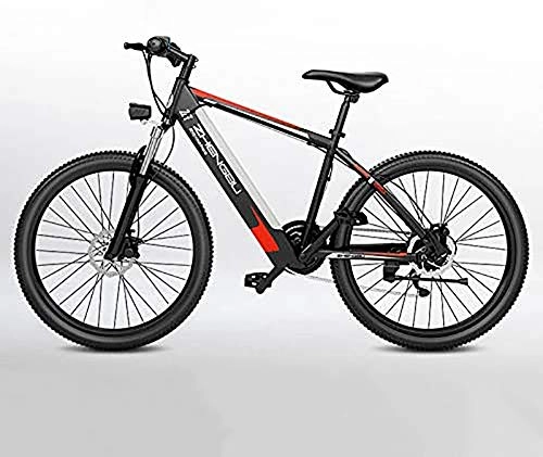 Bicicletas eléctrica : JXH Bicicletas de montaña elctrica para Adultos, de aleacin de magnesio 26" 48V 400W extrable de Iones de Litio de Bicicletas E-Bici, Ciclo al Aire Libre para Trabajar el Cuerpo Viaje, Rojo