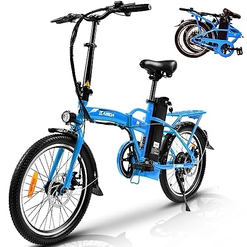 Bicicletas eléctrica : K KAISDA K7S Bicicleta plegable eléctrica de 20 pulgadas, batería de 36 V y 12, 5 Ah, bicicleta plegable eléctrica ligera para personas mayores y niñas, bicicleta plegable eléctrica de acero al carbono