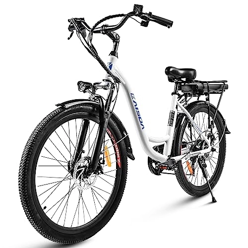 Bicicletas eléctrica : KAISDA Bicicleta eléctrica asistida por Pedales 36v12.5ah, Shimano 6 velocidades, viajeros al Aire Libre en Bicicleta e Urbana