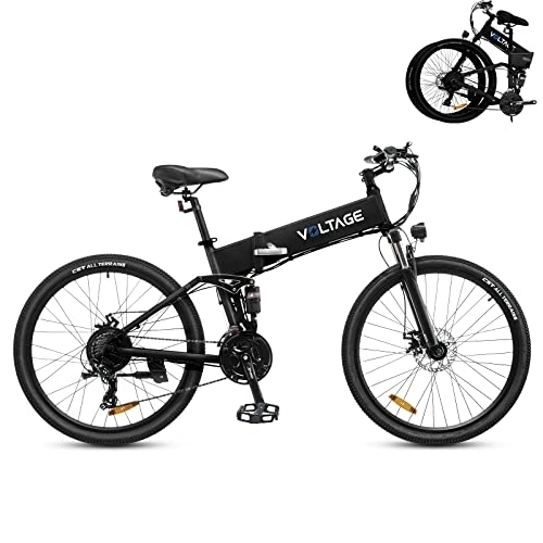 Bicicletas eléctrica : KAISDA Bicicleta Eléctrica E-MTB 26" 250W Full Suspension, Shimano 21vel, Off-Road Bicicleta Eléctrica de Montaña con Batería Litio Extraíble 36 V 374.4WH, Velocidad Máxima 25 km / h, Unisex (Negro)