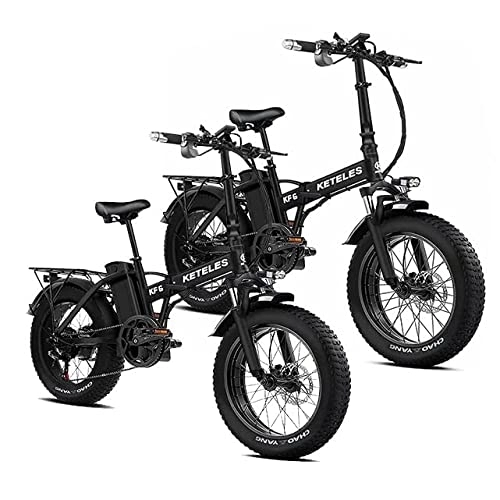 Bicicletas eléctrica : KETELES Bicicleta de montaña para adultos, 50 cm, plegable, 48 V, 18 Ah, bicicleta eléctrica todoterreno (dos KF6)