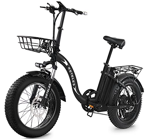 Bicicletas eléctrica : KETELES Bicicleta eléctrica Plegable 20 inch, 250W 48V 15A Bici Eléctrica, Ciudad E-Bike para Adultos Hombre y Mujer, Shimano de 7 Velocidades, Velocidad Máxima de 25 km / h, con Asistencia de Pedal