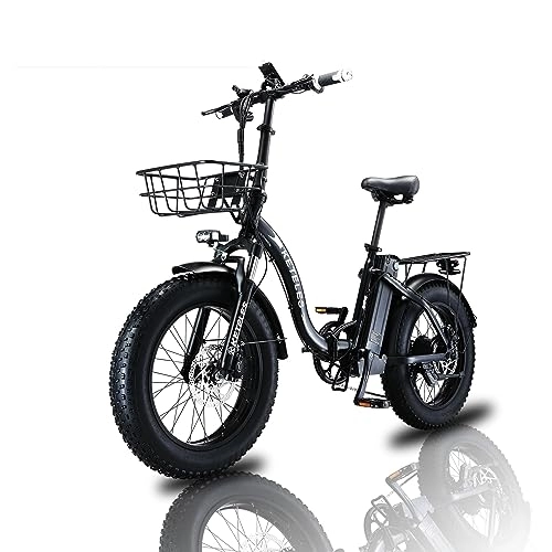 Bicicletas eléctrica : KETELES Bicicleta eléctrica Plegable de 20 Pulgadas, 48v 35ah / 1668whsnow Stad ebike, Bicicleta Gorda MTB Bicicleta eléctrica Masculina y Femenina, Familia Oficial kf9 / kf6 Nueva (Kf9 35ah)