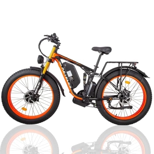 Bicicletas eléctrica : Kinsella Bicicleta de montaña eléctrica K800 Pro de Doble Motor, batería 48V23AH, Bicicleta eléctrica con neumáticos Gruesos de 26 Pulgadas.