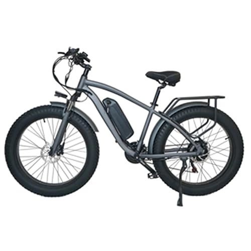 Bicicletas eléctrica : Kinsella Cmacewheel M26 - Bicicleta de montaña eléctrica con neumáticos gruesos, batería de litio de 17 Ah, neumáticos anchos 4.0 x 26 CST, frenos de disco delanteros y traseros, (gris)