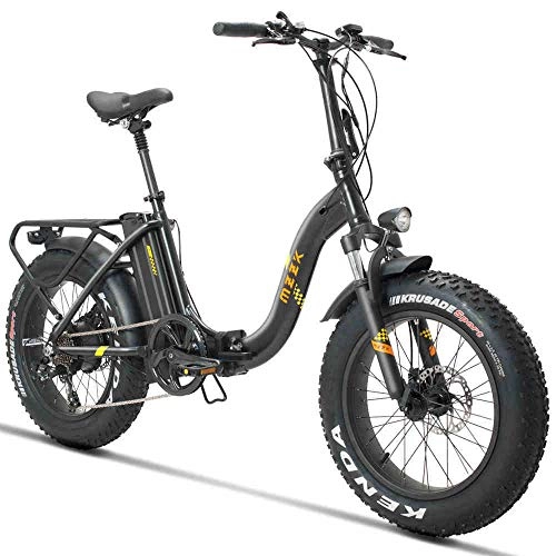 Bicicletas eléctrica : Knewss Bicicleta eléctrica de Nieve de 20 Pulgadas 48V500w Bicicleta eléctrica 4.0 neumáticos gordos Doble Bicicleta de montaña eléctrica 624wh batería de Litio Playa Ocio emotor-Negro