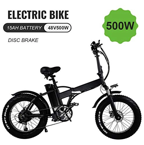 Bicicletas eléctrica : KOWE Bicicleta Eléctrica, con Pantalla LED Y Batería De Iones De Litio De 48V 500W 15Ah, Motor Portátil Plegable Ebike.