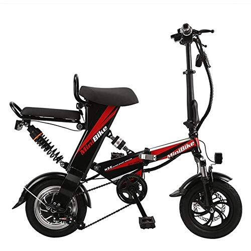 Bicicletas eléctrica : KPLM Bicicletas elctricas Plegables 350W 48V 15Ah E Bike para Adultos Mujeres