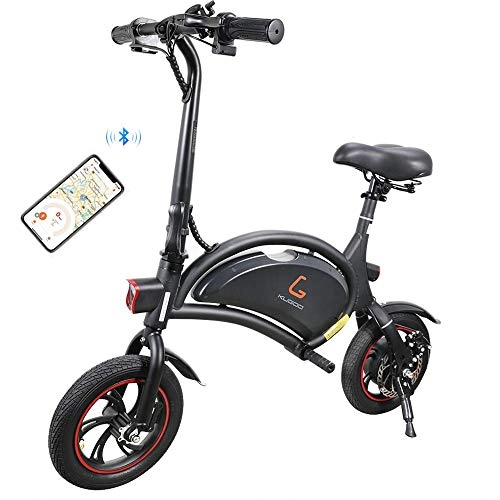 Bicicletas eléctrica : Kugoo B1 Bicicleta Eléctrica Plegable para Adultos E-Bike, Soporte de Control de App, Velocidad máxima 25 km / h Batería de Litio 6AH Motor sin escobillas 250W