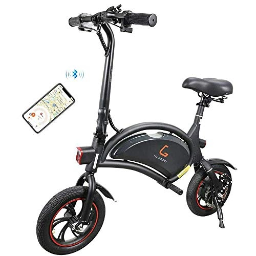 Bicicletas eléctrica : Kugoo Bicicleta eléctrica, Bicicleta eléctrica Plegable de 12 Pulgadas con Motor de 250 W, Velocidad máxima de la Bicicleta de Ciudad 25 km / h, 23 km de Largo Alcance