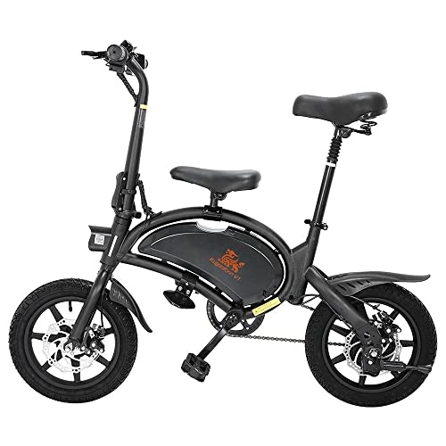 Bicicletas eléctrica : Kugookirin V1 - Bicicleta plegable eléctrica para adultos, bicicleta eléctrica, 14 polacos, control de la aplicación, freno y faro seguros