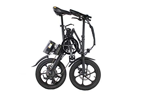 Bicicletas eléctrica : Kwikfold 2019 Xite-3A Bicicleta Eléctrica Plegable Bicicleta Eléctrica Bicicleta Eléctrica Plegable Ebike Pedelec 16" Shimano 7 velocidades (Negro)