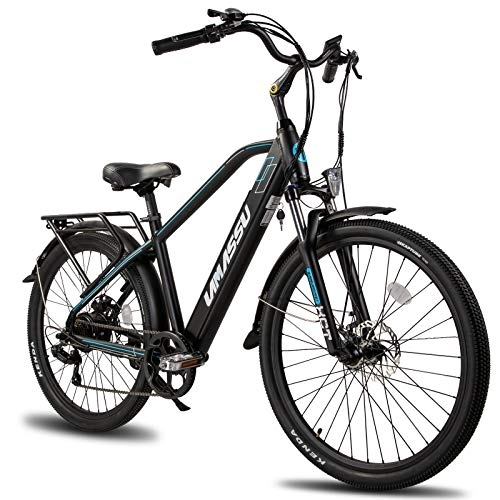Bicicletas eléctrica : Lamassu Bicicleta Eléctrica de 250 W, Marco de Aluminio, 27, 5 Pulgadas, Bicicleta de Ciudad, E-Bike con Cambio de Shimano, Freno de Disco, Horquilla de Suspensión 10 Ah