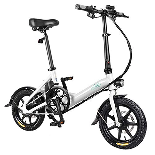 Bicicletas eléctrica : LANGSTAR Bicicleta elctrica FIIDO D3, Bicicleta elctrica Plegable para Adulto, Color Blanco