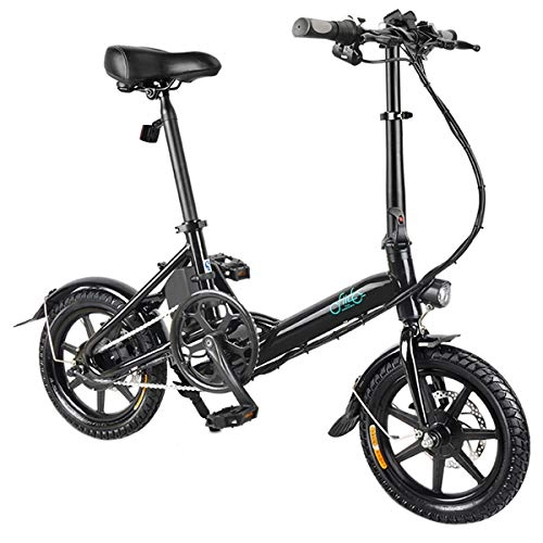 Bicicletas eléctrica : LANGSTAR Bicicleta eléctrica FIIDO D3, Bicicleta eléctrica Plegable para Adulto, Color Negro