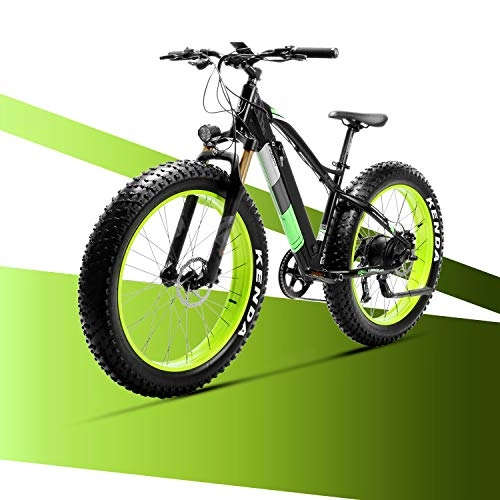 Bicicletas eléctrica : LANKELEISI Bicicleta elctrica de Bicicleta XC4000 City y Bicicleta asistida 500W 36V 18AH Bicicleta de montaña Bicicleta de Nieve 26 Pulgadas con Freno de Disco Shimano