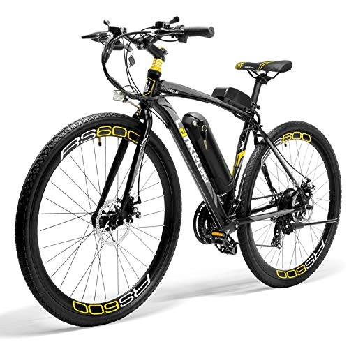 Bicicletas eléctrica : LANKELEISI RS600 - Bicicleta eléctrica con batería Samsung 36 V 20 Ah, marco de aleación de aluminio, modo paso hasta 100 km, bicicleta de carretera para bicicleta de ciudad adulta (gris)