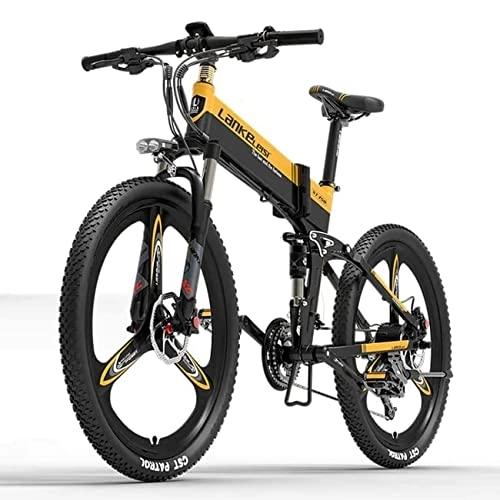 Bicicletas eléctrica : Lankeleisi XT750 - Versión deportiva (amarillo)
