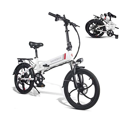 Bicicletas eléctrica : LCLLXB Bicicleta elctrica Plegable Scooter de 20 Pulgadas Power Assist Bicicleta elctrica E-Bike Scooter 350W Llanta combinada E-Bike