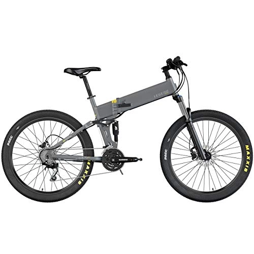 Bicicletas eléctrica : Legend eBikes Etna - Bicicleta eléctrica plegable para adultos (batería de 36 V, 14 Ah, titanio), color gris
