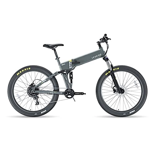 Bicicletas eléctrica : LEGEND EBIKES ETNA Smart 10, 4Ah Bicicleta eléctrica de montaña Plegable, Adultos Unisex, Gris Titanium, 36V 10.4Ah