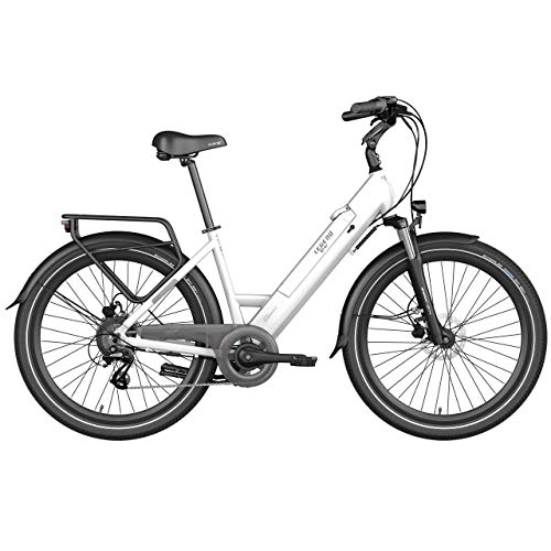 Bicicletas eléctrica : Legend eBikes Milano Bicicleta Eléctrica Urbana con Rueda de 26 Pulgadas, Batería 36V 14Ah (504Wh), Blanco Artic