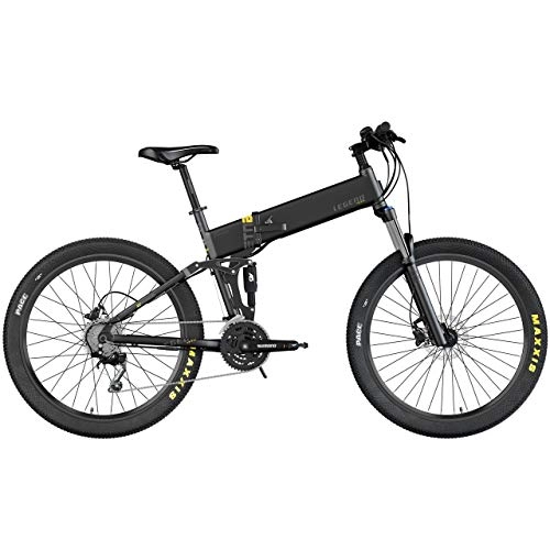 Bicicletas eléctrica : Legend Etna 500W 45km / h Bicicleta eléctrica de montaña VAE E-MTB Smart eBike 27, 5", doble suspensión RockShox + KS, frenos de disco hidráulico, batería ION 48 V 10, 5 Ah