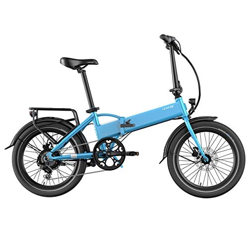 Bicicletas eléctrica : Legend Monza eBikes Bicicleta Eléctrica Plegable Compacta con Rueda de 20 Pulgadas, Batería 36V 14Ah (504Wh), Azul Steel