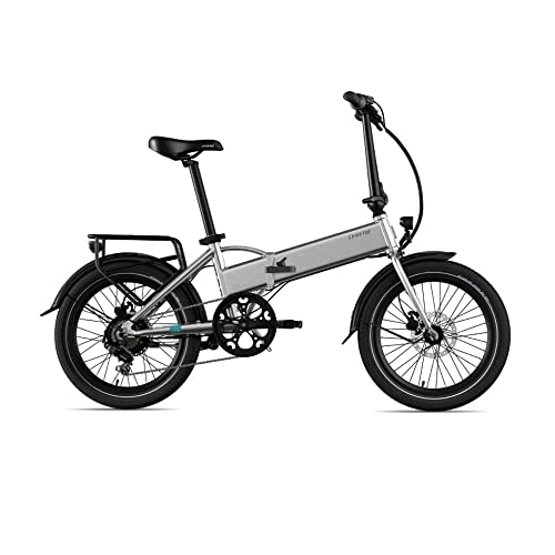 Bicicletas eléctrica : Legend Monza eBikes Bicicleta Eléctrica Plegable Compacta con Rueda de 20 Pulgadas, Batería 36V 14Ah (504Wh), Plata