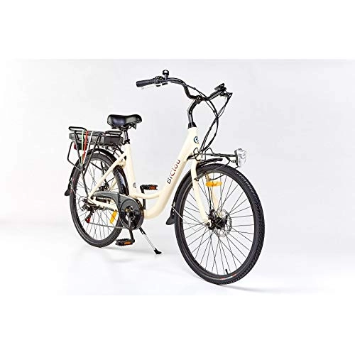 Bicicletas eléctrica : Levin dental Bicicleta Eléctrica de 26? 36V250W Mtor Marco de Aleación de Aluminio (Blanco)