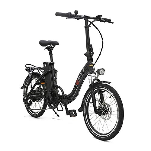 Bicicletas eléctrica : Levin dental Fold Bicicleta Eléctrica Plegable de 20 Pulgadas 36V250W (Negro)
