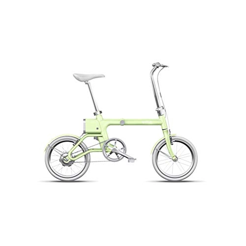 Bicicletas eléctrica : LHLCG Bicicleta elctrica - Diseo Plegable Ultra Ligero de E-Bike porttil, green1