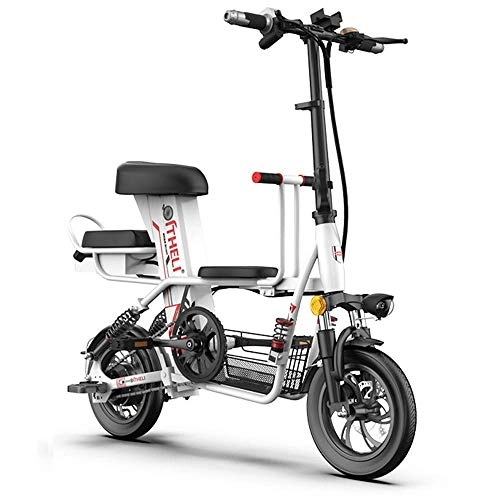 Bicicletas eléctrica : LHSUNTA Scooter elctrico - Plegable porttil, batera de Litio de 15 A Velocidad mxima 25 km / h 45-55 km Rango de conduccin, Scooters elctricos Ligeros para Adultos