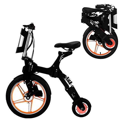 Bicicletas eléctrica : LHSUNTA Scooter eléctrico Mini Plegable / Scooter 250W Ebike 20-25KM Range con batería de Litio 5.2Ah, Bicicleta de Ciudad Velocidad máxima 20 km / h