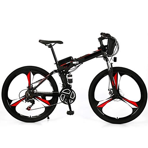 Bicicletas eléctrica : Liangzi E-Bike Bicicletas eléctricas E Bicicleta Plegable, batería de 36 V, Bicicleta eléctrica Plegable de 26 Pulgadas con Motor de 350 W y Engranajes de 21 velocidades, para Hombres y Mujeres