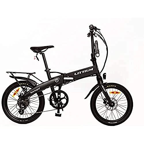 Bicicletas eléctrica : Littium Bicicleta eléctrica Ibiza Dogma 03 14A Negra, Adultos Unisex, Plegable