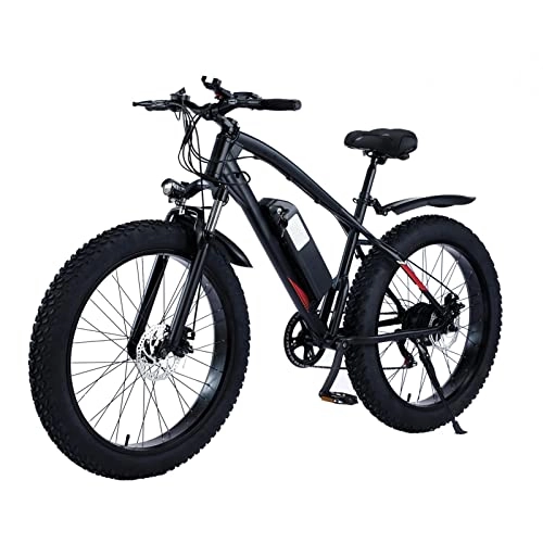 Bicicletas eléctrica : Liu Yu·casa creativa Bicicleta eléctrica para Adultos 25MPH Fat Tire 48V 14.5Ah 750W Bicicleta de montaña Bicicleta 26 ”4.0 Fat Neumáticos E-Bike (Color : Negro)