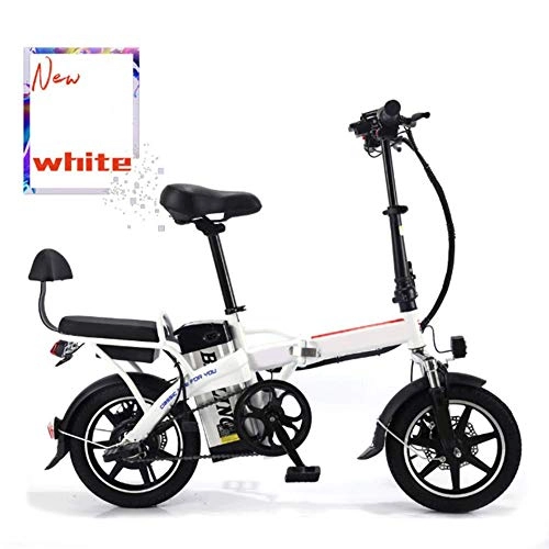 Bicicletas eléctrica : LKLKLK New Folding Electric Bike - Patinete elctrico (350 W, con batera de Litio de 48 V32A, 3 Modos de conduccin, Gran Capacidad)