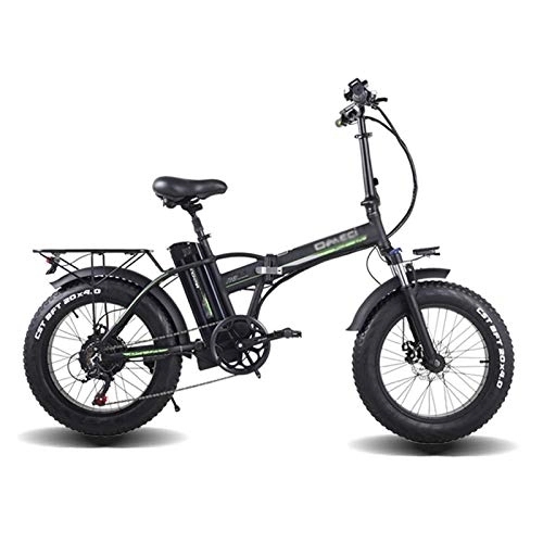 Bicicletas eléctrica : LOMJK Bicicleta eléctrica Adulta de 20 Pulgadas, Bicicleta eléctrica Plegable de la montaña, Bicicleta eléctrica 500W con batería de Iones de Litio extraíble de 48V 10Ah