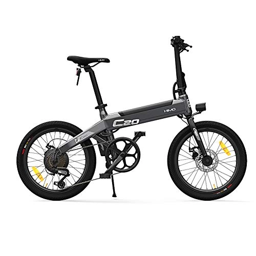Bicicletas eléctrica : Luckguy - Bicicleta eléctrica plegable (25 km / h, 80 km, 250 W, sin flotante), color gris, tamaño 20 inches, tamaño de rueda 20.0