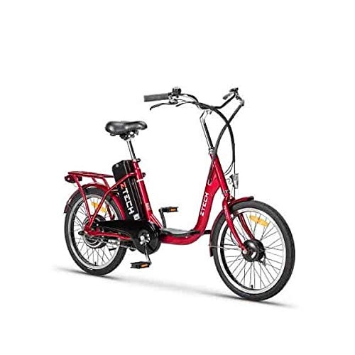 Bicicletas eléctrica : Lunex Bicicleta electrica ZT-07 Camp 25km / h 250W Bicicleta de Ciudad (Rojo)