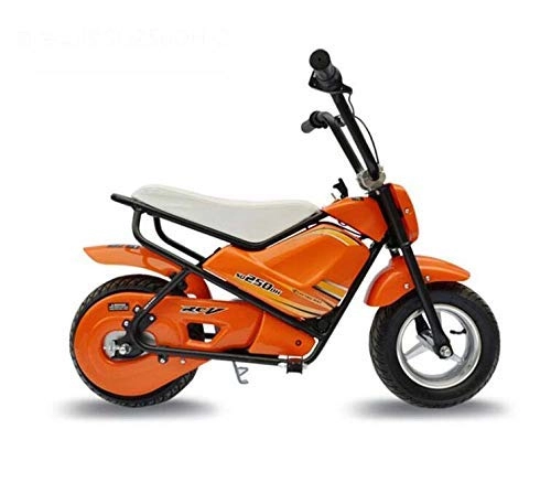 Bicicletas eléctrica : LUO Bicicleta, Mini Motocicleta para Niños Motocicleta Eléctrica para Niños, Niñas de 3 a 8 años, con Batería 24V7Ah Motor de 250W, Velocidad: 20Km / H, Naranja