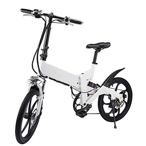 Bicicletas eléctrica : Lvbeis Adultos Bici Electrica de Montaa Plegable Bicicleta con Asistidas Al Pedaleo PortTil E-Bike 30 KM / h Bicicleta