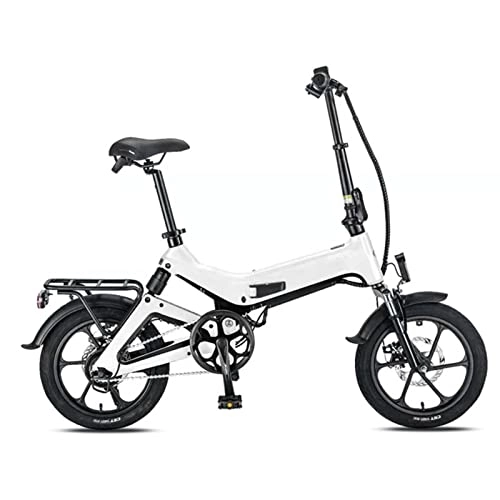 Bicicletas eléctrica : LWL Bicicletas eléctricas plegables para adultos 16 pulgadas Batería de litio ultraligera plegable Sistema de amortiguador dual Bicicleta eléctrica (color: F)