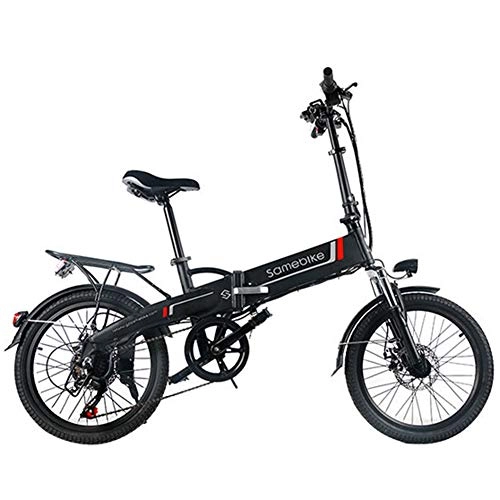 Bicicletas eléctrica : LY Bicicletas Eléctricas Plegables de 20", Bicicletas Eléctricas, Negras