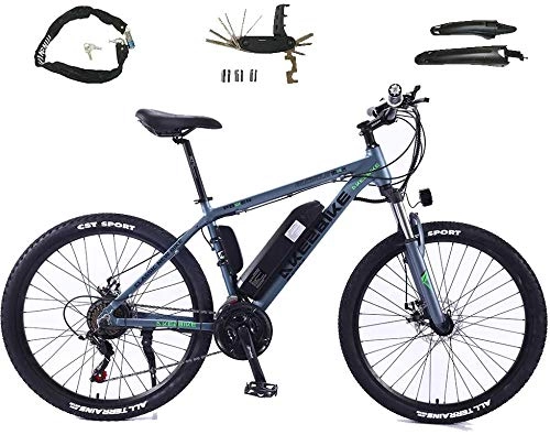 Bicicletas eléctrica : Macro Freno de Doble Disco 8AH Bicicleta eléctrica 350W sin Cepillo 36V / 10Ah / 13Ah Li-batería Inteligente LG E-Bici 27 de la Velocidad, 13Ah