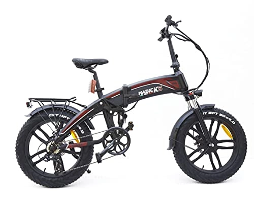 Bicicletas eléctrica : Madicks - Bicicleta eléctrica plegable con doble amortiguación, 250 W