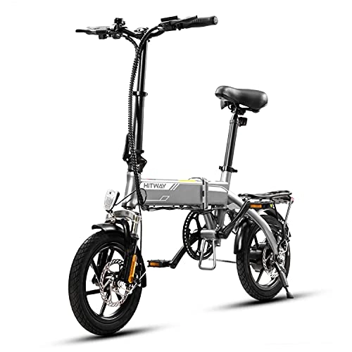 Bicicletas eléctrica : MARKBOARD Bicicleta eléctrica, Bicicleta eléctrica plegable para adultos de 14 ″, Bicicleta eléctrica con motor eléctrico de 250W, Tres modos de conducción, Bicicletas eléctricas impermeables para adultos
