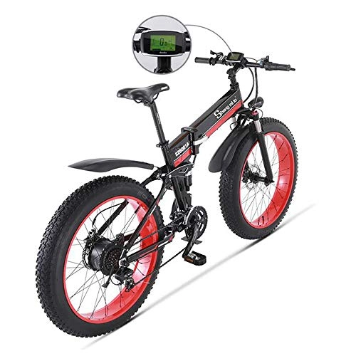 Bicicletas eléctrica : MEICHEN Bicicleta eléctrica 1000W eléctrica Bici de la Playa 4.0 Fat Tire Bicicleta eléctrica de 48V para Hombre de Bicicleta de montaña de 26 Pulgadas de Nieve E-Bici de la Bicicleta