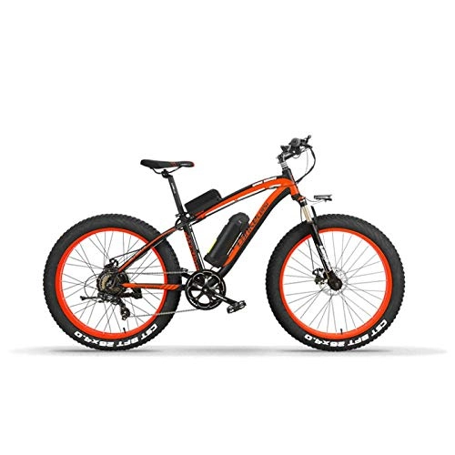 Bicicletas eléctrica : MERRYHE Bicicleta de montaña elctrica Plegable para Adultos Bicicleta de montaña de 26 Pulgadas 48V Batera de Litio Bicicleta elctrica ciclomotor, Red-48V10ah